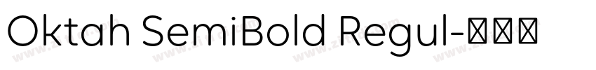Oktah SemiBold Regul字体转换